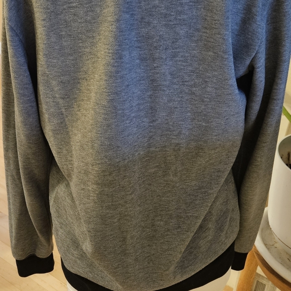 Adidas Essentials Trefoil Banded Crewneck Sweatshirt Men's M/Women's L Grey - Picture 4 of 6